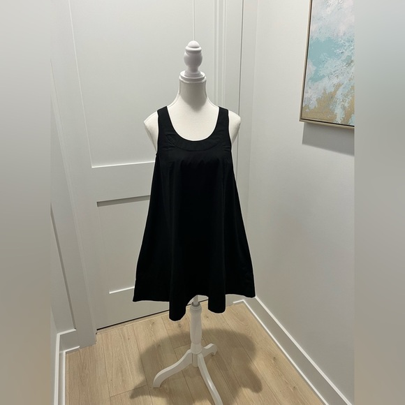 NWT J CREW Scoopneck shift dress in cotton poplin in black - Picture 8 of 9